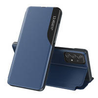 Eco Leather View Case elegante Hülle mit Flipcover und Standfunktion für Samsung Galaxy A53 5G blau