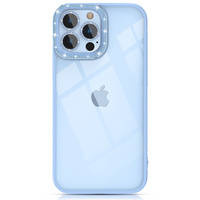 Kingxbar Sparkle Series Hülle iPhone 13 Pro Max mit blauer Kristallrückseite