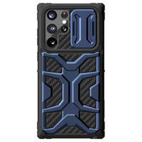 Nillkin Adventruer Case Case für Samsung Galaxy S22 Ultra Armoured Cover mit Camera Cover Blau