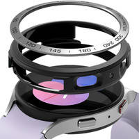Ringke Air Sports + Bezel 2in1 Case mit Stahlrahmen für Samsung Galaxy Watch 5 40mm Case Cover Schwarz / Silber (GW4-40-10_AS02)