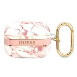 Schutzhülle APPLE AIRPODS PRO Guess AirPods Marble Strap Collection (GUAPHCHMAP) rosa