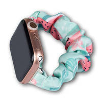 Stoff Watch 7 7/6/5/4/3/2 / SE (45/44 / 42mm) Armband Armband Armband auf elastischem Wassermelone