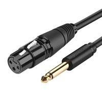 Ugreen kabel audio przewód do mikrofonu XLR (żeński) - 6,35 mm jack (męski) 2 m czarny (20719 AV131)