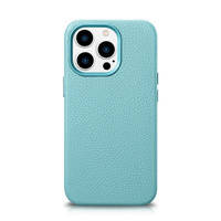 iCarer Case Leather genuine leather case for iPhone 14 Pro Max grün (WMI14220712-GN) (MagSafe compatible)