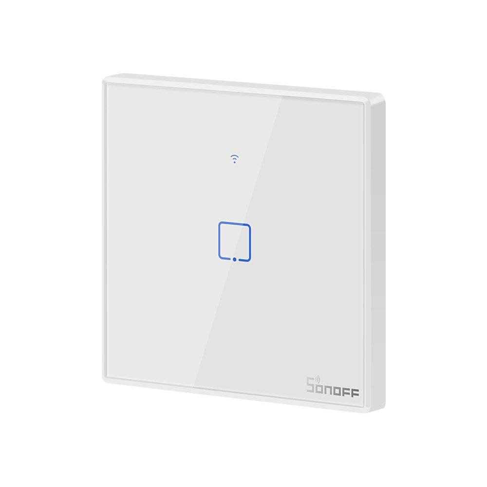 Sonoff T2EU1C-TX Einkanal-Touch-Lichtschalter Schalter Wi-Fi-Taste Weiß  (IM190314015), Akcesoria: \ Dom \ Inteligentny dom Sonoff