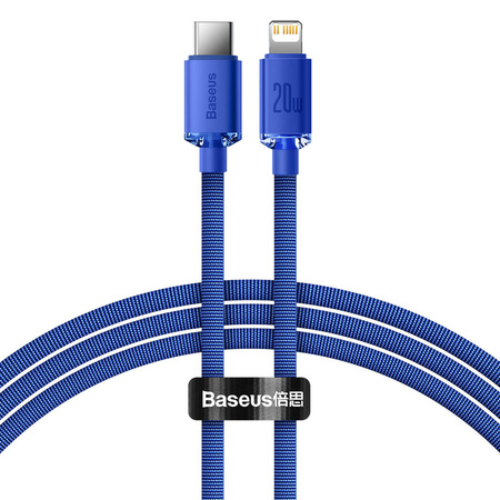 Baseus Crystal Shine Series Fast Charging Data Cable Type-C to iP 20W 1.2m Blue