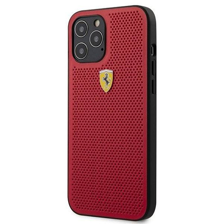 Ferrari FESPEHCP12LRE iPhone 12 6,7" Pro Max czerwony/red hardcase On Track Perforated
