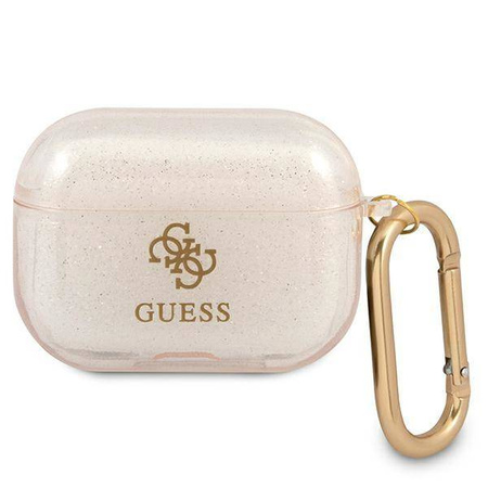 Guess GUAPUCG4GD AirPods Pro cover złoty/gold Glitter Collection