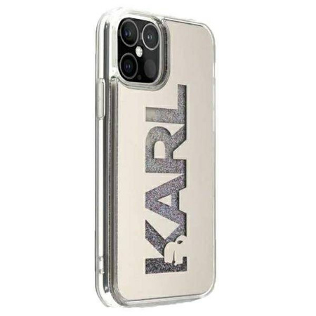 Karl Lagerfeld KLHCP12LKLMLGR iPhone 12 6,7" Pro Max srebrny/silver hardcase Mirror Liquid Glitter Karl