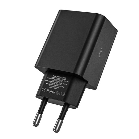 Wall Charger 35W 2x USB-C PD Tech-Protect C35W black