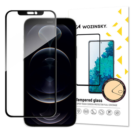 Wozinsky super wytrzymałe szkło hartowane Full Glue na cały ekran z ramką Case Friendly iPhone 13 Pro Max czarny