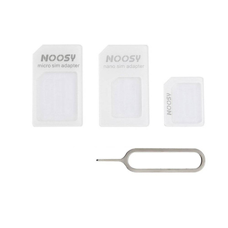 Zestaw adapterów Noosy do kart SIM biały