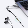 Ugreen kabel rozdzielacz AUX 3,5 mm mini jack (żeński) - 2x 3,5 mm mini jack (męski - mikrofon i słuchawki) srebrny (AV193 50255)