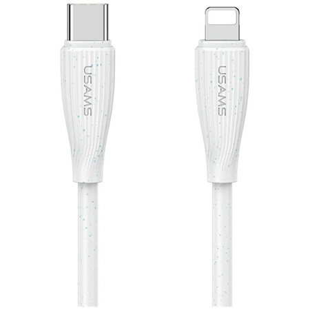 Kabel USAMS Green Series SJ717 30W USB-C do Lightning 1m biały