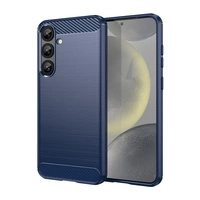 Etui silikonowe Carbon Case do Samsung Galaxy S25+ - niebieskie