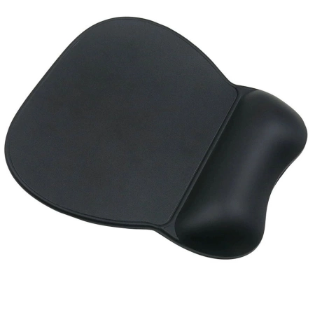 Wozinsky Podkładka pod Mysz i Nadgarstek żelowa Eco skóra duża antypoślizgowa - czarna