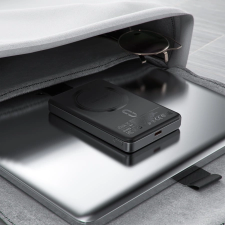 Powerbank Acefast M12-10000 PD20W ultra-cienki, zgodny z MagSafe - czarny