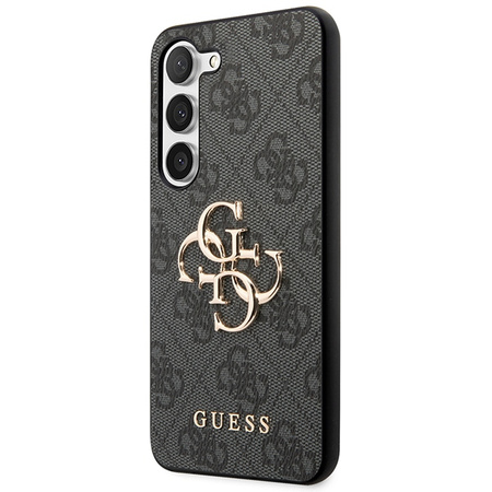 Oryginalne Etui GUESS Hardcase GUHCS24S4GMGGR do Samsung S24 (Leather 4G Metal Logo / czarny)