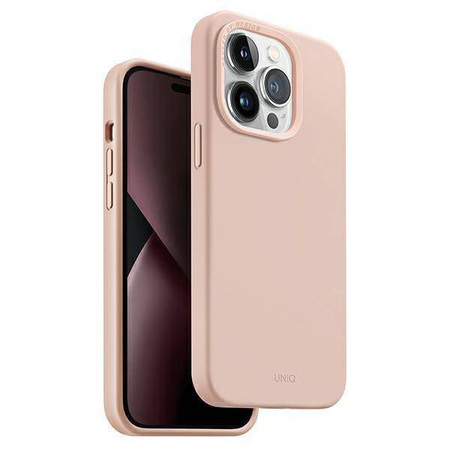 Uniq Hülle Lino Hue iPhone 14 Pro 6.1" Magclick Charging pink/blush pink