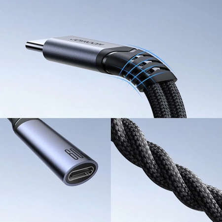 Joyroom SY-C03 USB-C auf 2x USB-C 2in1 DAC-Adapter – Schwarz