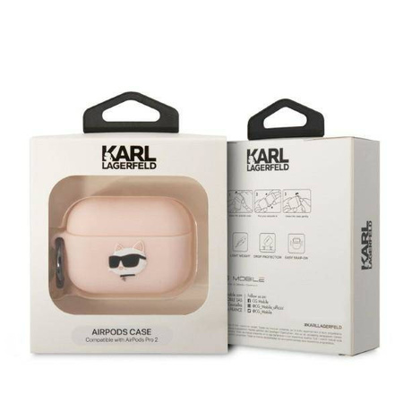 Karl Lagerfeld Silicone NFT Choupette Head 3D - Etui AirPods Pro 2 (różowy)