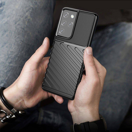 Thunder Case Flexibel Robuste Panzer Handyhülle TPU Schutzhülle für Samsung Galaxy S22 Ultra blau
