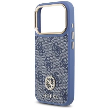Guess 4G Strass Logo MagSafe Case für iPhone 17 Pro - Blau