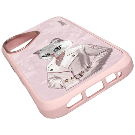 Etui Nimmy Magnetic fashion cute pet     MagSafe do iPhone 16 różowy