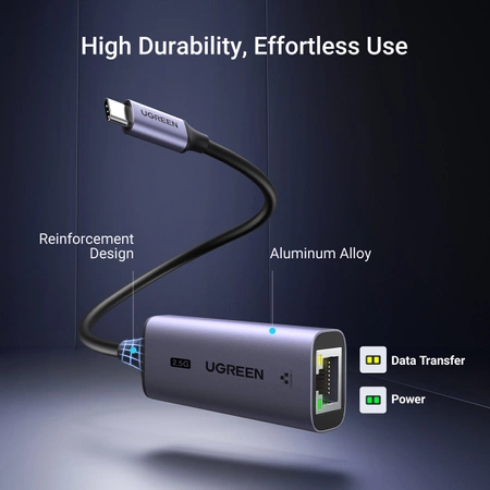 Ugreen CM648 USB-C to RJ45 Ethernet 2.5G adapter - gray