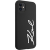 Karl Lagerfeld KLHCN61SKSVGK iPhone 11 / Xr 6,1" schwarz/schwarz Hardcase Silikon Signature