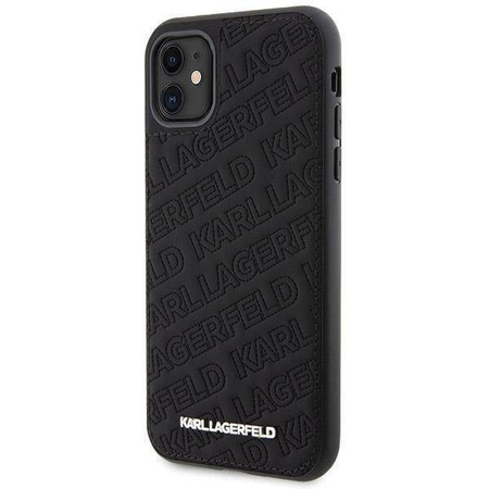 Oryginalne Etui KARL LAGERFELD Hardcase KLHCN61PQKPMK do iPhone 11 (Quilted K Pattern / czarny)