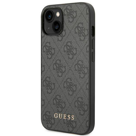 Guess GUHCP14SG4GFGR iPhone 14 6.1 &quot;gray / gray hard case 4G Metal Gold Logo