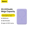 Baseus Magnetic Mini 20000 mAh 20W Powerbank - purple + USB-C / USB-C cable