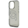 Original Case IPHONE 16 PRO MAX Karl Lagerfeld Hardcase IML Rhinestones Karl Head (KLHCP16XHKHDCELK) black