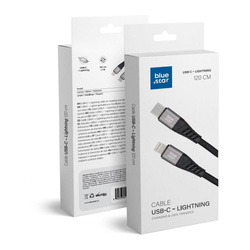 Kabel Blue Star z oplotem ze złączem USB C do Lightning 2,4A