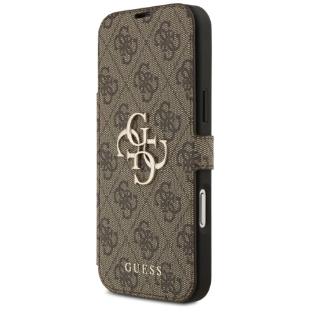 Guess Book 4G Metal Logo Case für iPhone 17 Pro Max - Braun