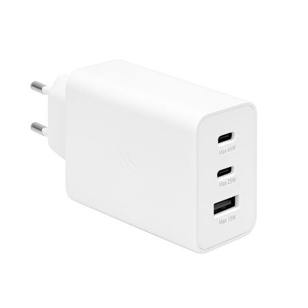 LITTE ŁADOWARKA SIECIOWA PD 2xUSB-C 1xUSB T6530 65W BIAŁA (45)