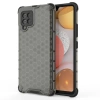 Honeycomb Handyhülle Schutzhülle mit TPU Rahmen für Samsung Galaxy A42 5G schwarz
