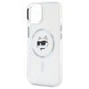 Etui Karl Lagerfeld IML Metal Choupette Head MagSafe na iPhone 15 Plus - białe