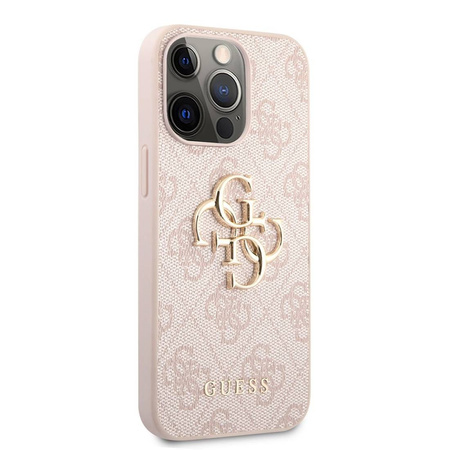Guess nakładka do iPhone 13 Pro / 13 6,1&quot; GUHCP13L4GMGPI różowy hard case 4G Big Metal Logo