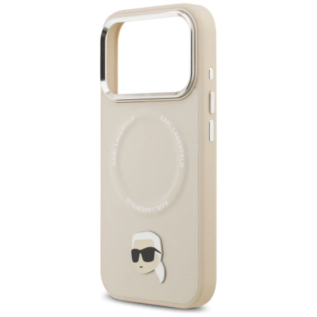 Karl Lagerfeld Karl Pin MagSafe Case für iPhone 17 Pro - Beige