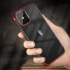 Clear Color Silikon Gel Electroplating frame Handyhülle Schutzhülle für Samsung Galaxy A22 4G schwarz