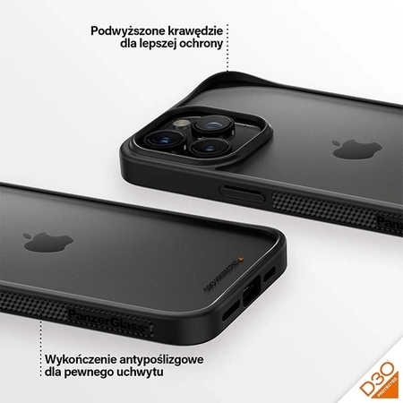 PanzerGlass ClearCase Case for iPhone 15 Pro Max with Military Grade Certification - Transparent and Black