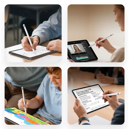 Rysik Wozinsky WRA-08 Stylus do iPad USB-C szybkie ładowanie Apple iPad 2018-2025 - biały