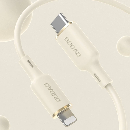 Dudao L7SCL USB-C - Lightning cable 30W 1m - beige