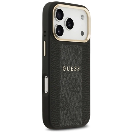Guess 4G Stripe MagSafe Hülle für iPhone 17 Pro - Schwarz