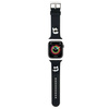 Pasek do APPLE WATCH 4 / 5 / 6 / 7 / 8 / SE / ULTRA (42 / 44 / 45 / 49 MM) Karl Lagerfeld Strap 3D Rubber Karl&Choupette Heads (KLAWLSLKCNK) czarne
