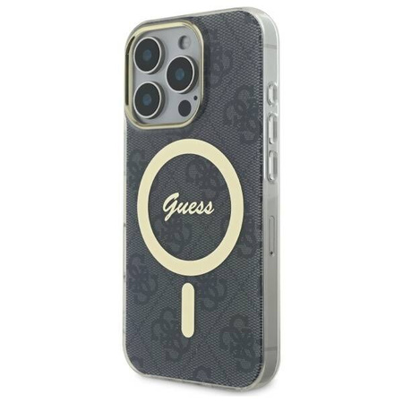 Original Case IPHONE 16 PRO MAX Guess Hardcase IML 4G MagSafe (GUHMP16XH4STK) black