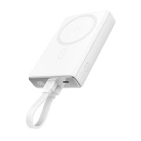 Powerbank Joyroom JR-PBM01 magnetisch 10000 mAh 20 W mit Ständer + Lightning Kabel – USB-C – Weiß
