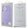 Original Handyhülle IPHONE 16 PLUS Guess Hardcase Saffiano Peony Classic Logo MagSafe (GUHMP16MPSAPSMEU) violett
